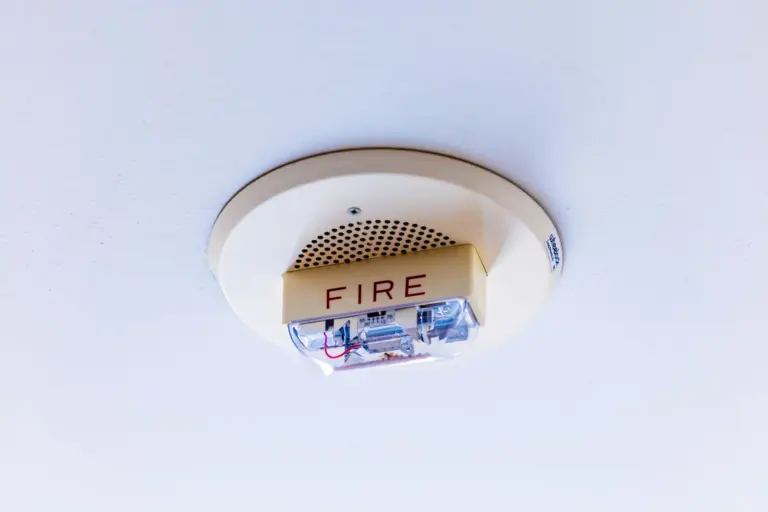 Ceiling mounted smoke and fire alarm