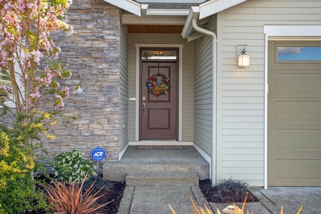 Front entrance of a Washington home